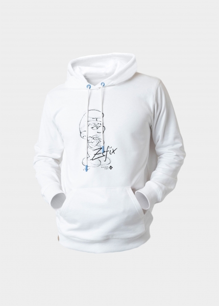 Hoodie "Muffi, Zefix" - weiß
